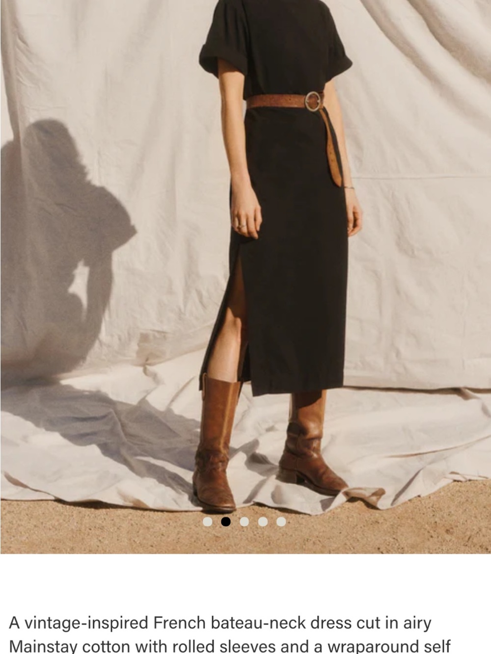 Buck Mason Mainstay Nomad Dress NWT – Black – Size Small
